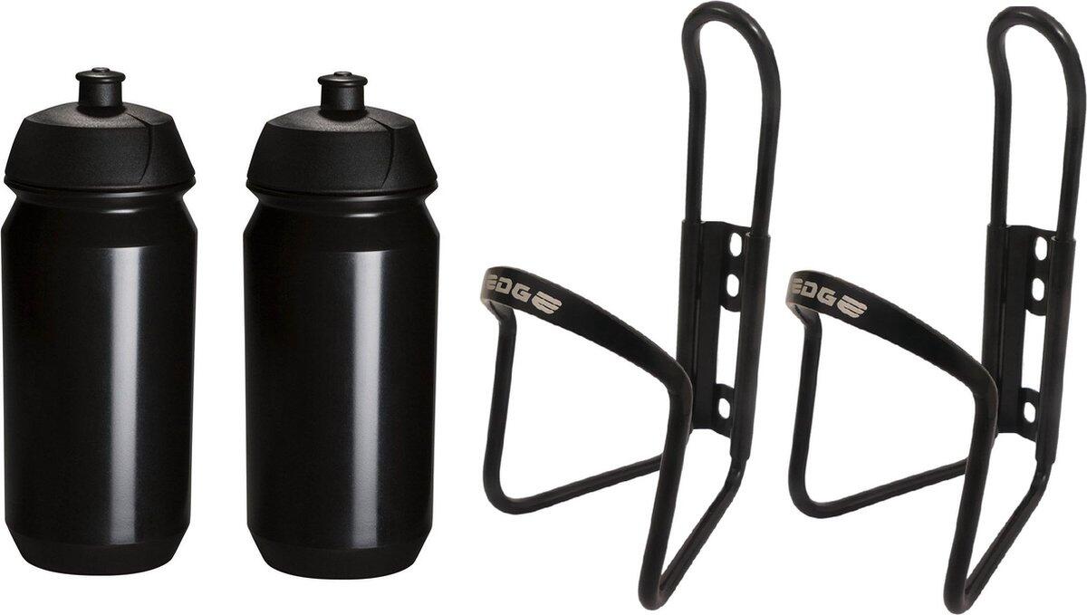 TACX 2x Shiva Bidon - 2x Bidonhouder - Drinkfles - Drinkbushouder voor fiets