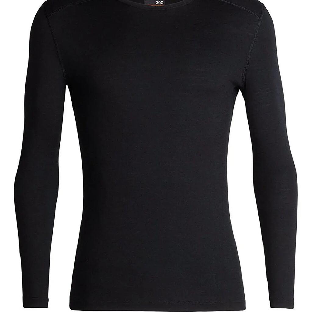 Icebreaker Mens 200 Oasis Merino Thermal Top, Black