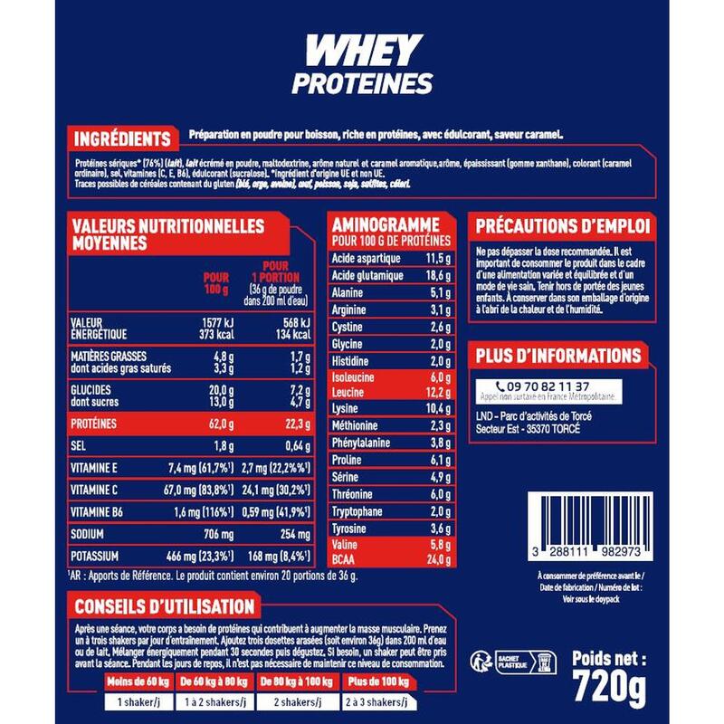 Whey Protéine Caramel - Doypack 720g