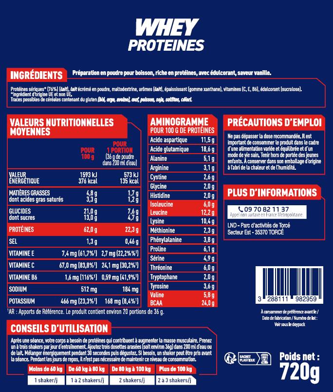 Whey proteins Apurna Gout Vanille 2/4