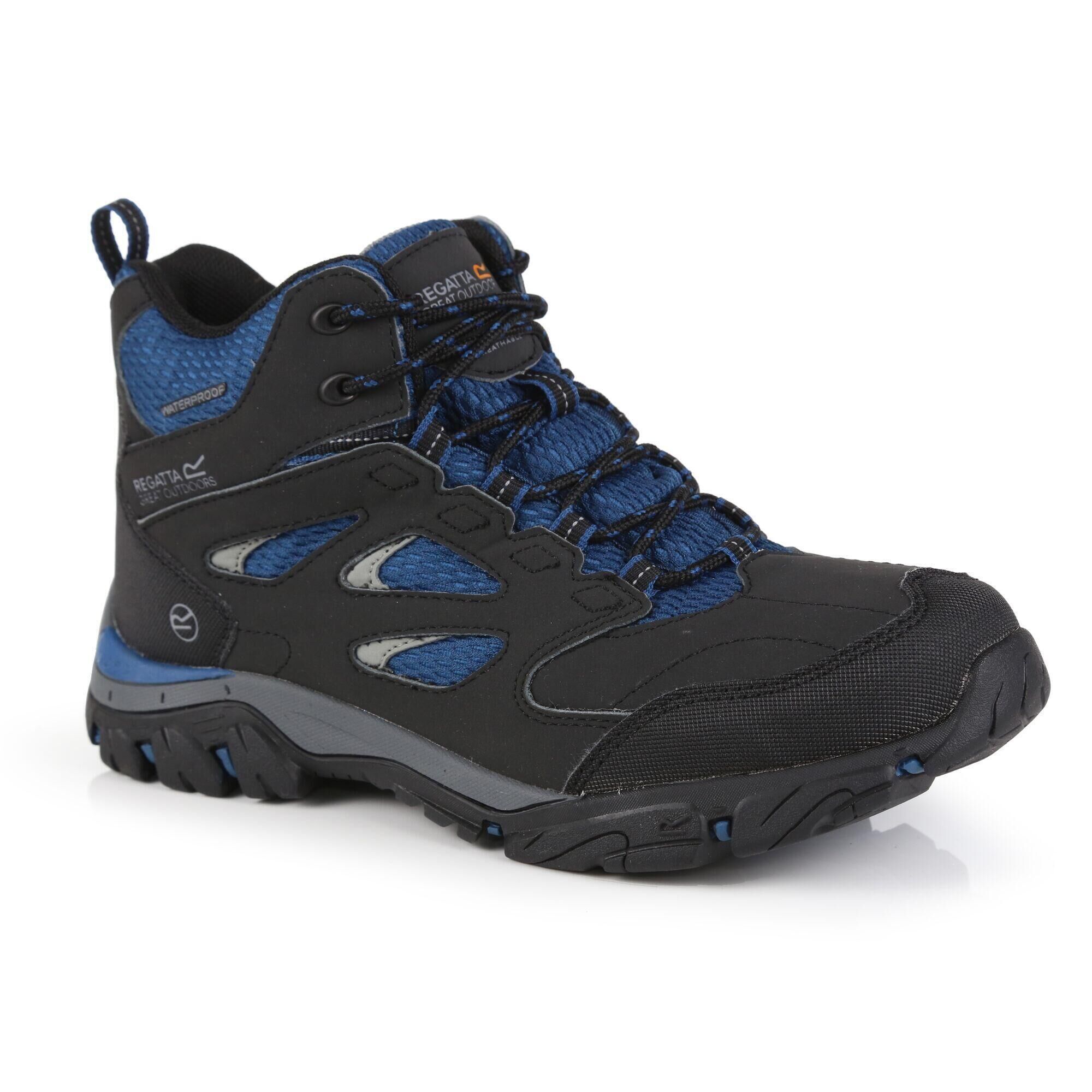 REGATTA Lady Holcombe IEP Mid Women's Hiking Boots - Ash Grey / Blue