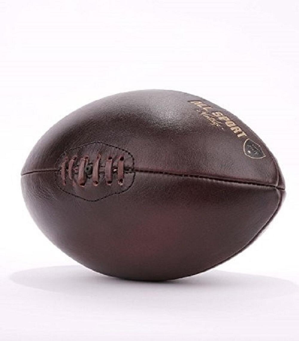 ALL SPORT VINTAGE- Ballon de Rugby - Chocolat. Marque Française. 2/3