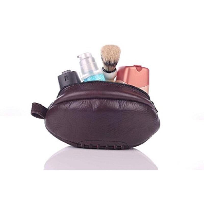 ALL SPORT VINTAGE - Trousse De Toilette Rugby Cuir marron. Marque Française.