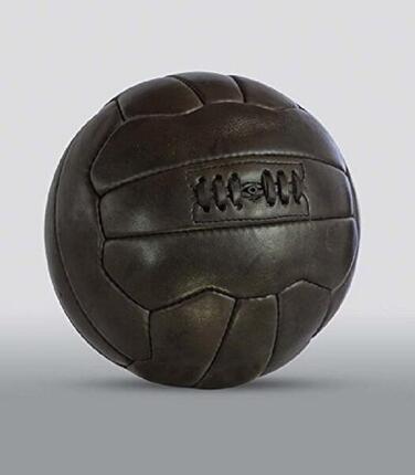 ALL SPORT VINTAGE - Ballon De Football - Chocolat - Cuir. Marque Française.
