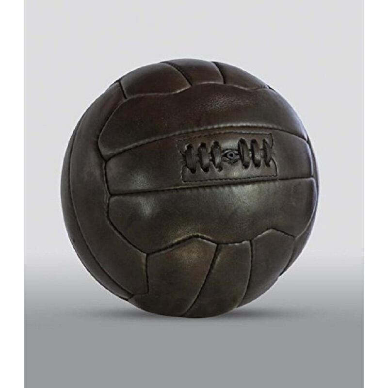 ALL SPORT VINTAGE - Ballon De Football - Chocolat - Cuir. Marque Française.