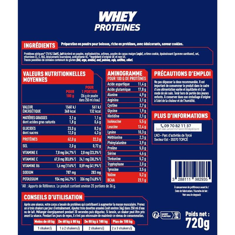 Whey Protéine Cookies - Doypack 720g