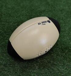 Ballon de Rugby Pointe-Noire en cuir de vachette entièrement cousu à la main.