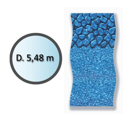 Liner boulder forme ronde d.5.48m pour piscine hors sol