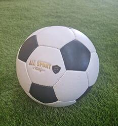 ALL SPORT VINTAGE- Ballon de Football Noir et Blanc année 70. Marque Française