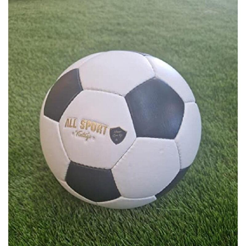 Ballon de Football Responsable Vista rétro blanc et noir - Balles de Sport