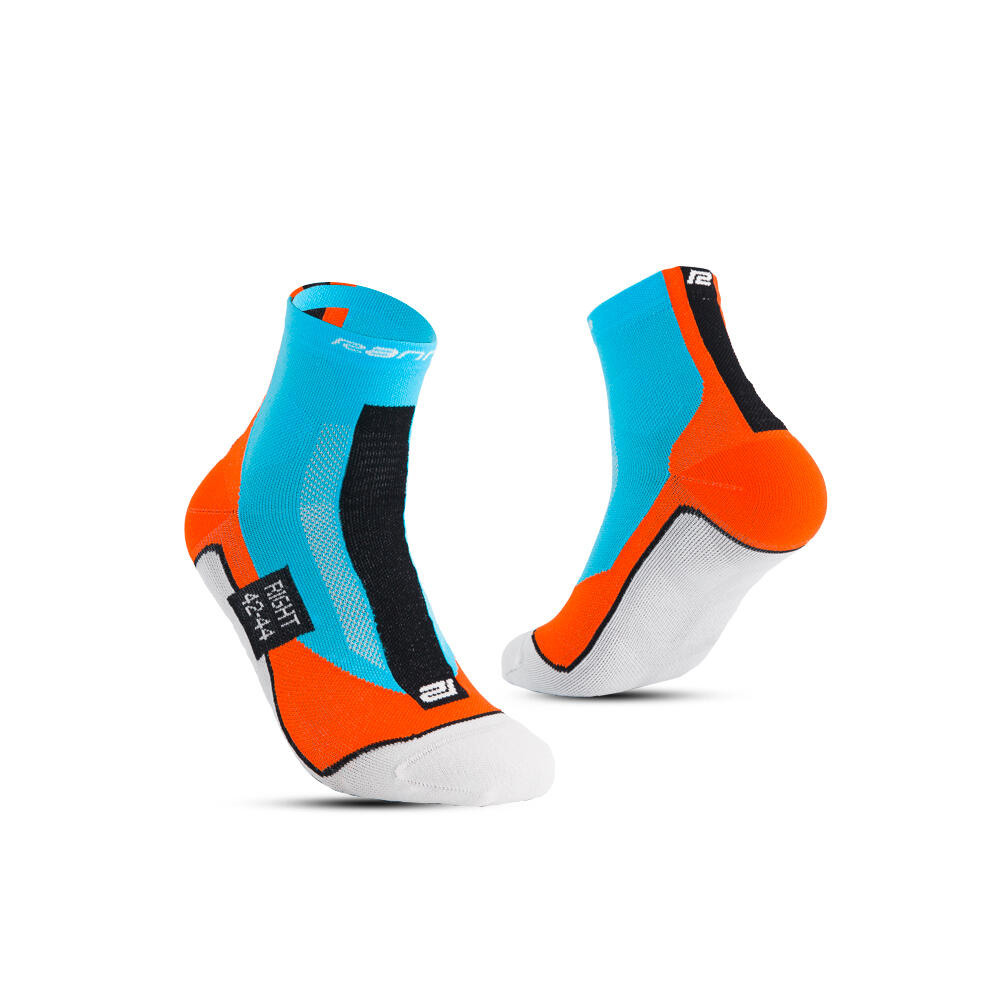 Ranna - Chaussettes De Running Run-r - Chaussettes - Blanc|bleu|orange - 39/42 - Decathlon
