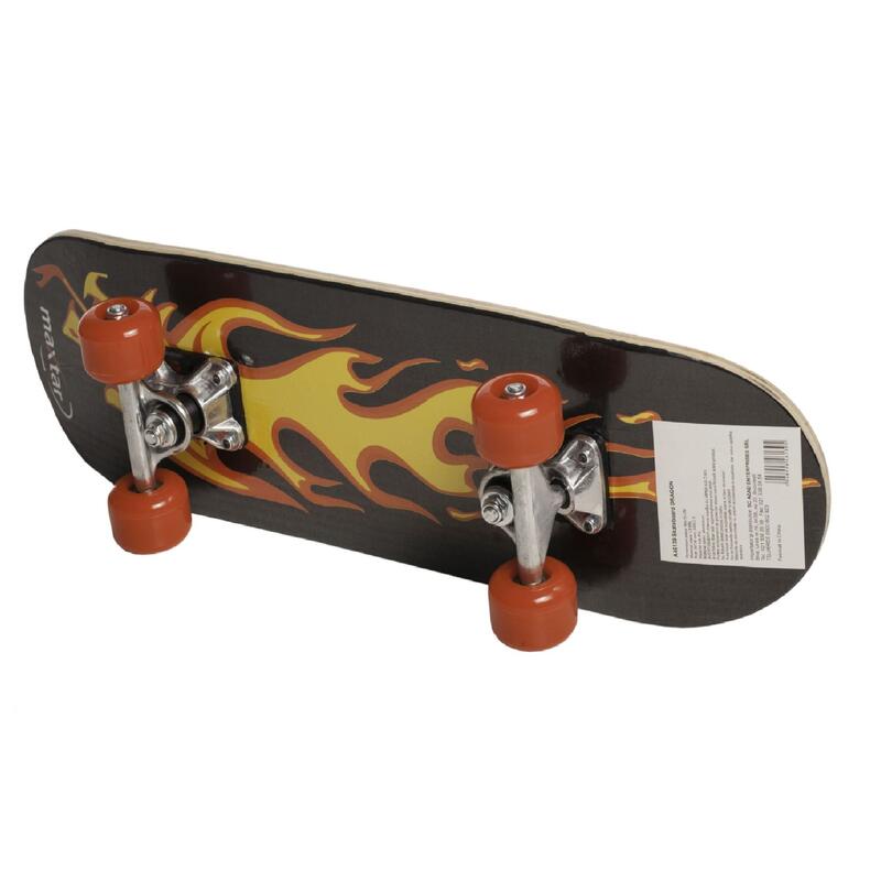 Skateboard Dragon 56x15 cm 0.138 kg incepatori negru/ galben