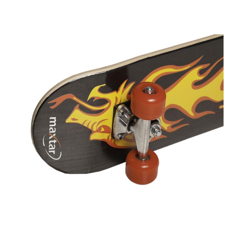 Skateboard Dragon 56x15 cm 0.138 kg incepatori negru/ galben