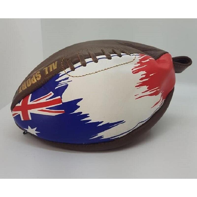 ALL SPORT VINTAGE-Trousse De Toilette ballon de Rugby et Drapeau Australien.