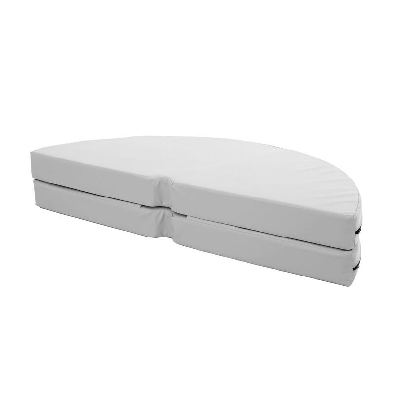 Matelas de pole dance rond, diamètre 120 cm, épaisseur 10 cm, argent