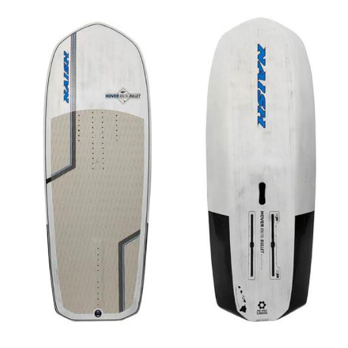 S27 Hover Bullet Wing Foil Board 85L - White/Light Grey/Blue 