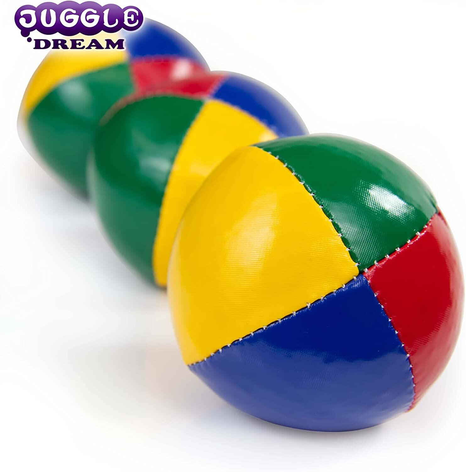 Juggle Dream 3x Pro Thud Juggling Balls - Set of 3 Professional Juggling Balls w 4/5