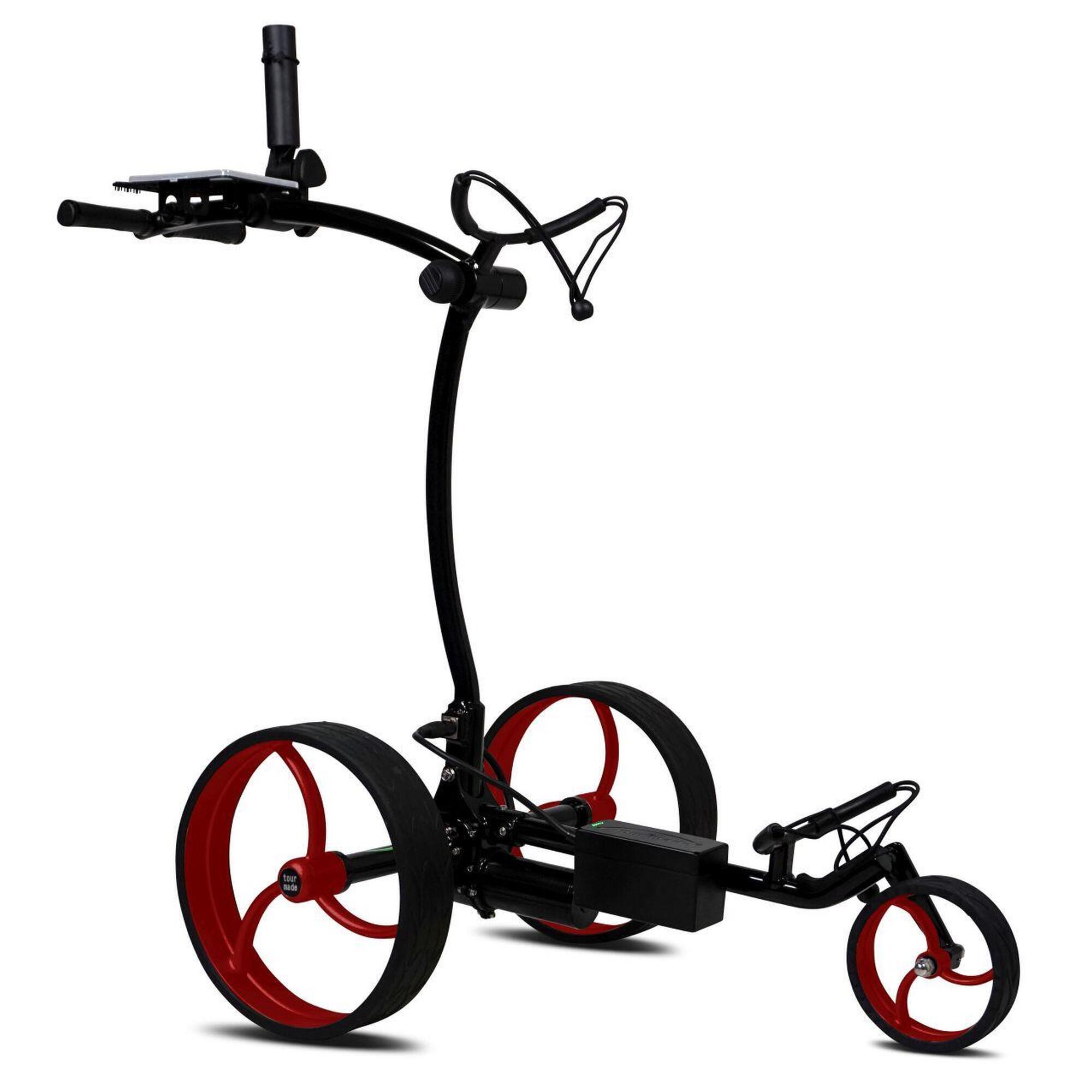 Tour Made - Tour Made Rt-610s Chariot De Golf Électrique - Chariot De Golf - Noir|rouge - No Size - Decathlon