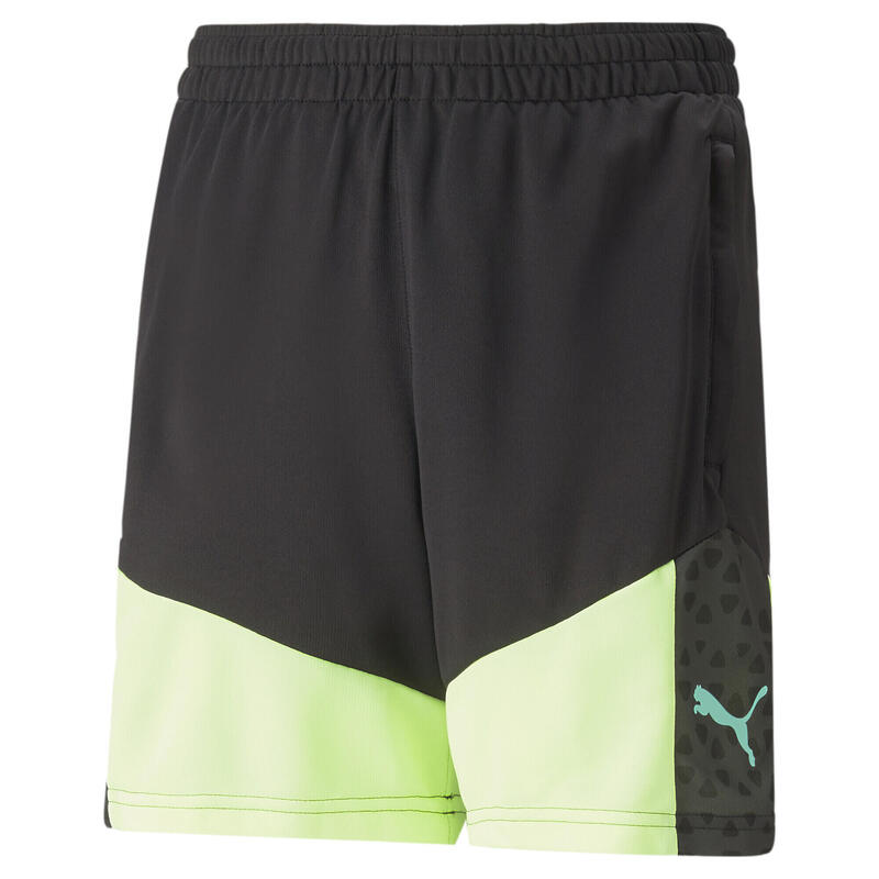 Shorts de training de fútbol individualCUP Niño PUMA Black Fast Yellow