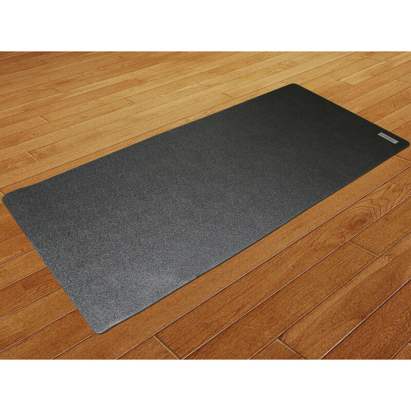 Tapete de proteção do chão para equipamento de fitness - 90 x 200 cm - preto