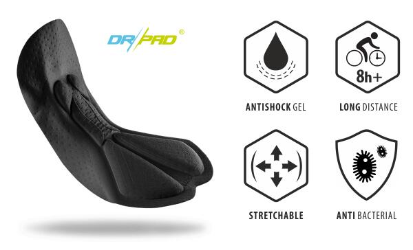 Spodenki Rowerowe z Wkładką Dr Pad ® Męskie Luxa Finest Black 6/7