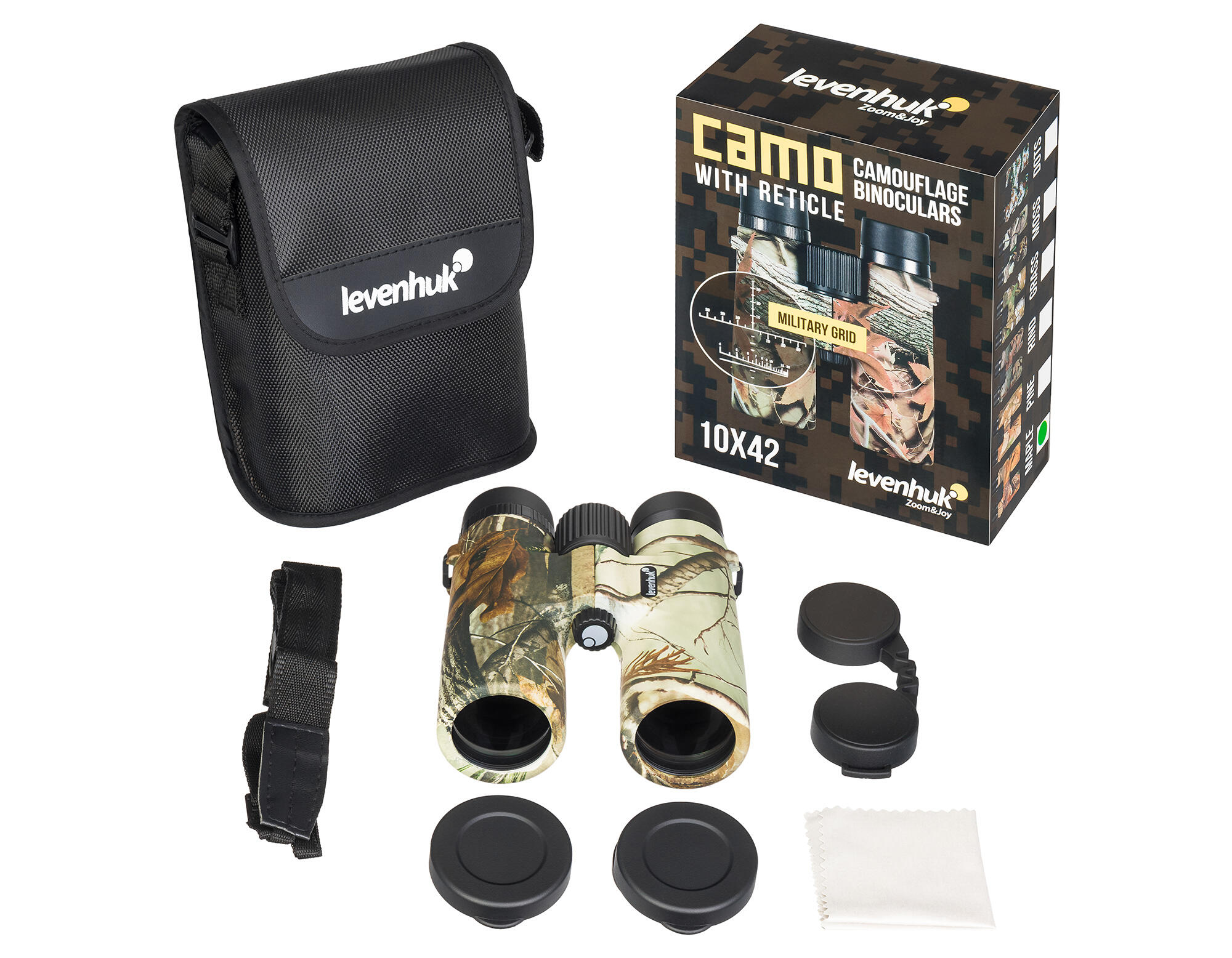 Jumelles Levenhuk Camo 10x42 avec réticule - creme 3/7