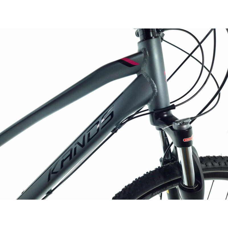 Bicicleta Dama Kands® Avangarde Alu, 28'' 27 viteze Shimano, Negru/Roz