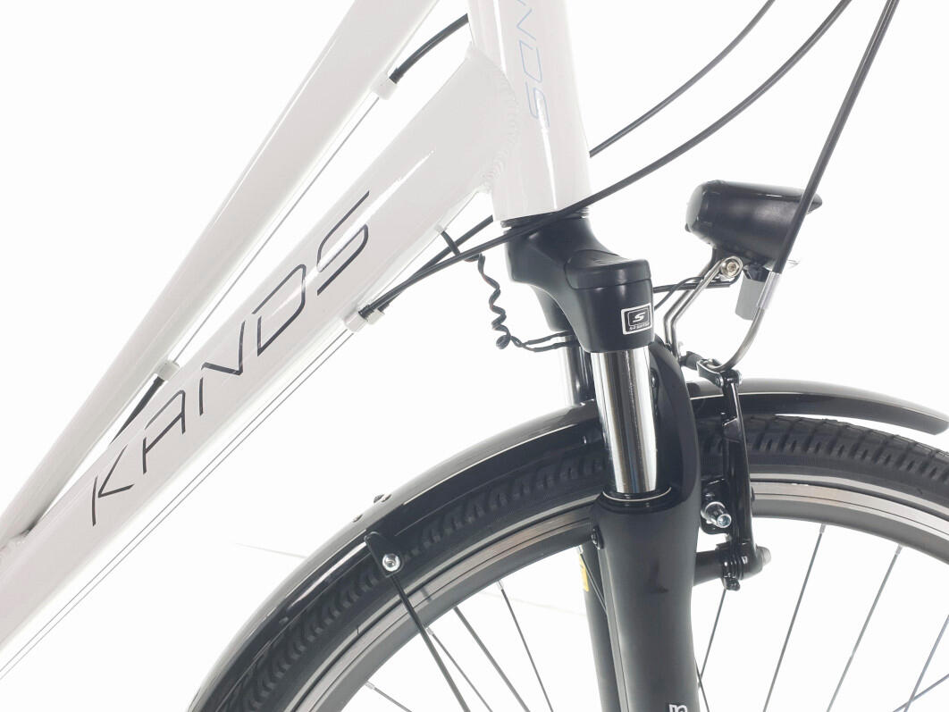 Bicicleta femenina Elite Pro Aluminio 28", 168-185 cm, 24 velocidades, Blanco 3/7