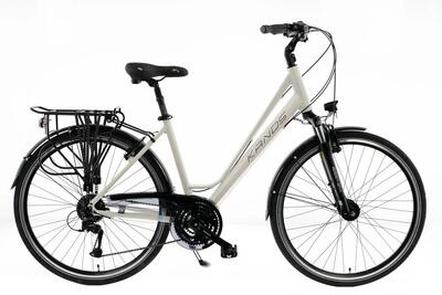 Damesfiets kands elite pro. 28". 168-185 cm. aluminium. 24 versnellingen. wit