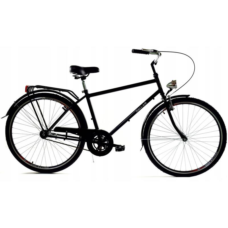 Bicicleta Barbati Davi Dallas Roata 28” 1 viteze Negru, 165-190 cm inaltime