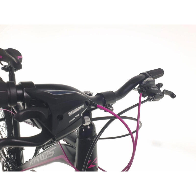 Kands® Energy 500 Női kerékpár 26'' 21 fokozat Shimano, Fekete/Rózsaszín