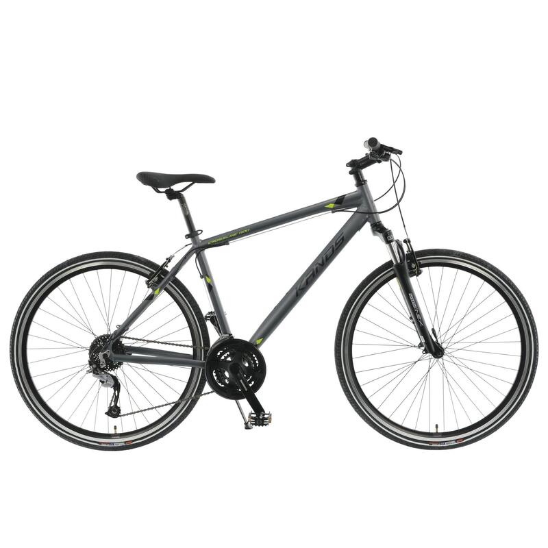 Bicicleta Kands® Crossline Alu, 28'' 24 viteze Shimano, Cu suspensie,  Grafit