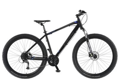 Bicicletta uomo Comp-er Allu. 29". 168-185 cm. 24 velocità. Nero/Azzurro