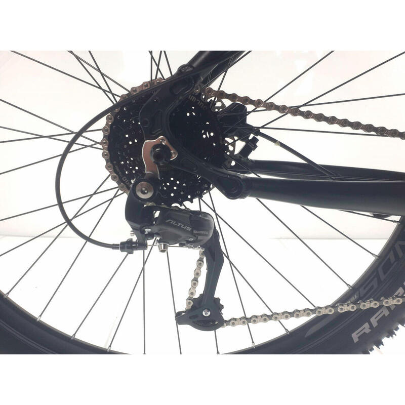 Bicicleta Kands® Comp-er Hidraulic, Alu, Shimano, Cu suspensie, Negru/Albastru