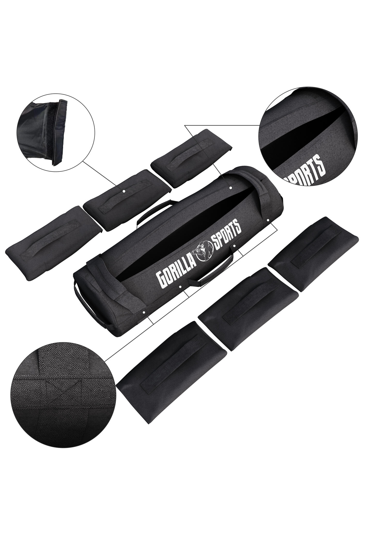 GORILLA SPORTS Verstellbarer Fitness Sandsack 20 - 30 kg 3/7