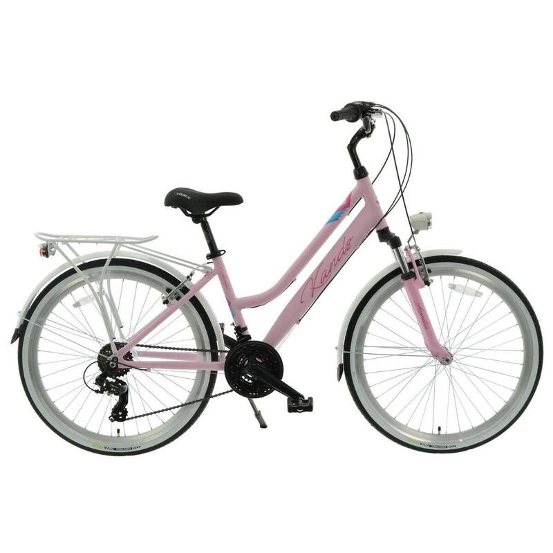 Bicicleta Kands® Aurelia Aluminiu 140-160 cm inaltime Roata 26" 18 viteze, Roz