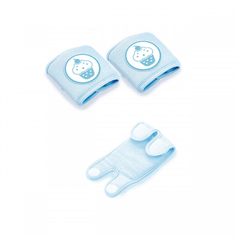 Genunchiere de protectie pentru bebelusi Cupcake (Culoare: Bleu)