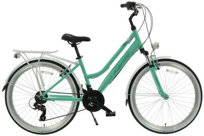 Bicicletta Kands Aurelia Alluminio. 26". 140-160 cm. 18 velocità. Verde Menta