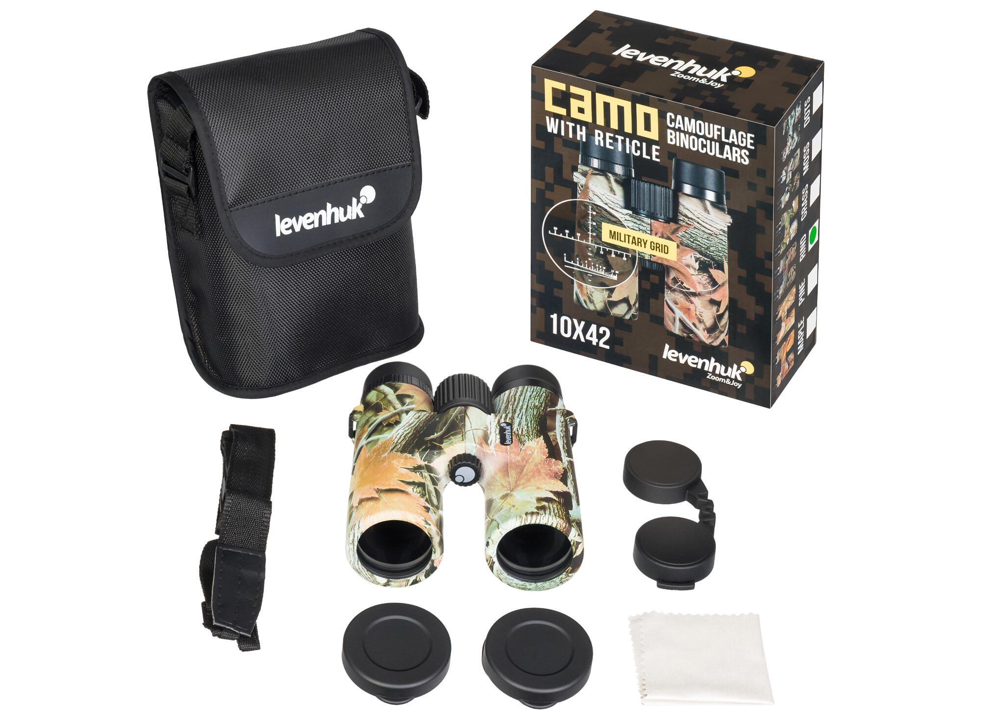 Jumelles Levenhuk Camo Rind 10x42 avec réticule 3/7