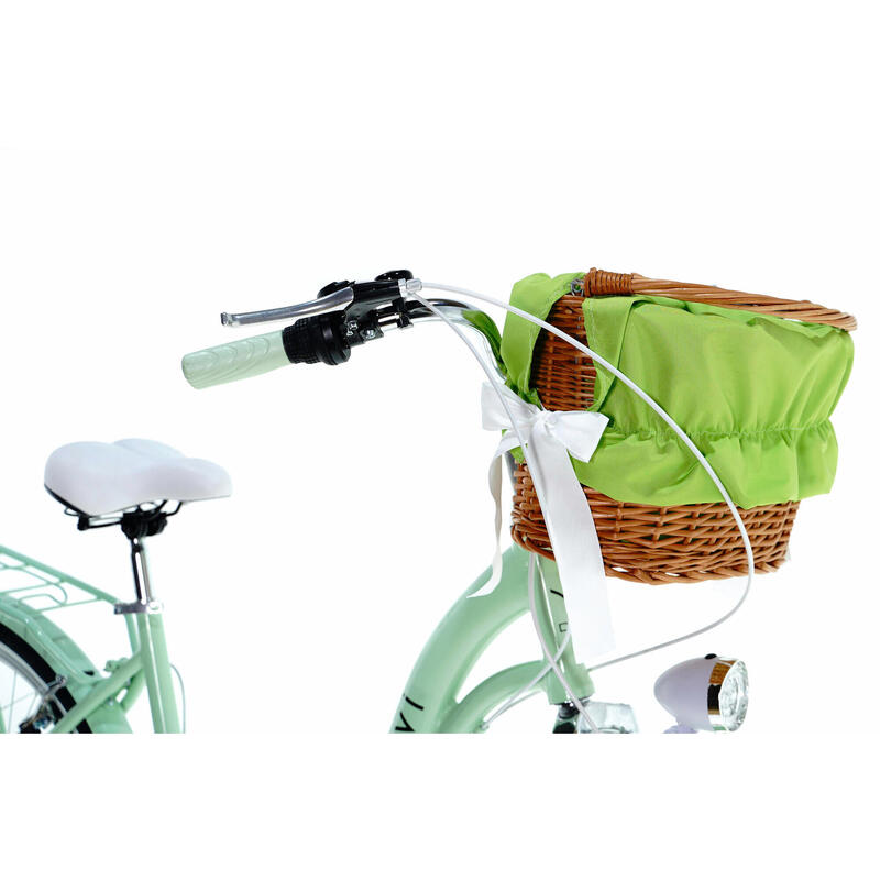 Bicicleta dama cu cos rachita Davi® Maria, Alu, 7 viteze 28", 160-185 cm , Verde