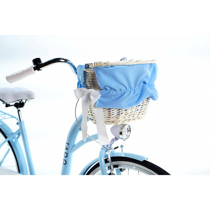Bicicleta dama cu cos rachita Davi® Lila  Roata 28", 160-185 cm, Albastru