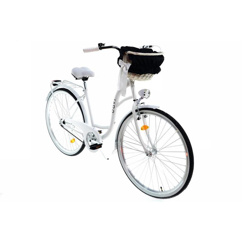 Davi Lila Női kerékpár 1 fokozat 28″, Fonott, 160-185 cm magasság, Fehér