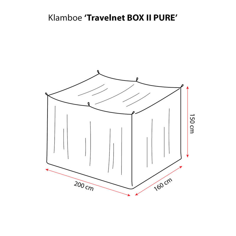 Moustiquaire de voyage Travelnet BOX L - PURE - L200x L160x H150cm 2 pers