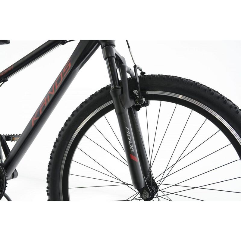 Bicicleta MTB Kands® Guardian, Shimano, Cu suspensie, Roata 29'', Negru/Rosu