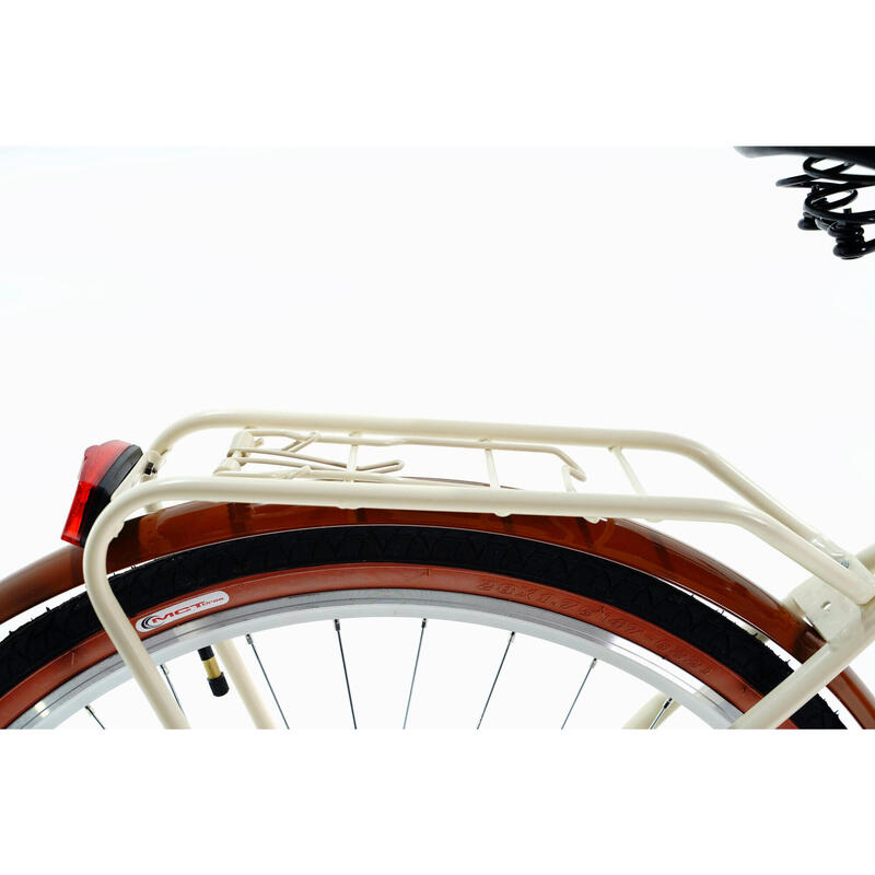 Bicicleta dama cu cos rachita Davi® Lila  Roata 28", 160-185 cm, Maro Cafeniu
