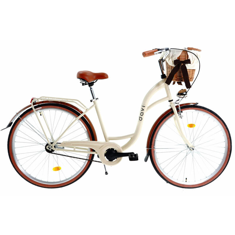 Bicicleta dama cu cos rachita Davi®Davi Lila Roata 28", 160-185 cm, Maro Cafeniu