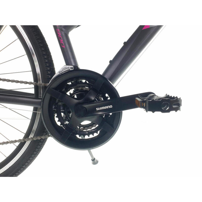 Bicicleta Dama Kands® STV-900 Alu, Shimano, Cu suspensie, Roata 28", Negru