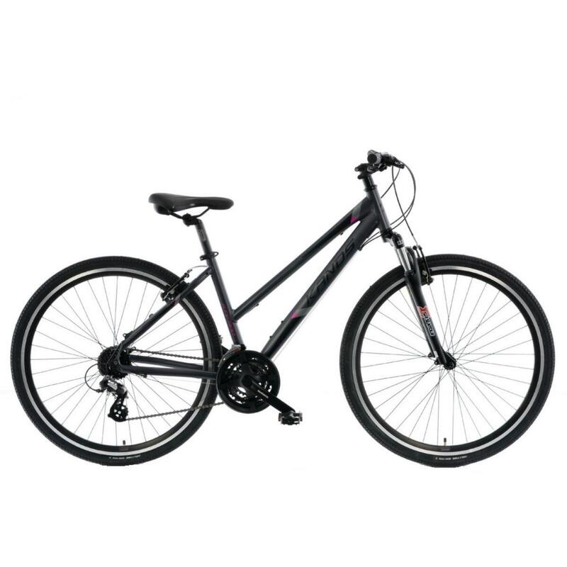Bicicleta Dama Kands® STV-900 Alu, Shimano, Cu suspensie, Roata 28", Negru