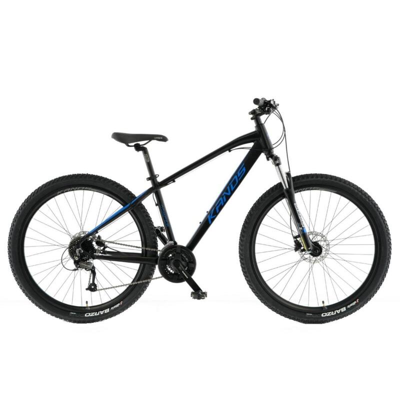 Bicicleta Kands® Comp-er Hidraulic, Alu, Shimano, Cu suspensie, Negru/Albastru