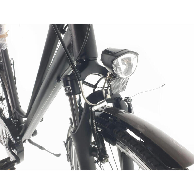 Bicicleta Dama Kands® Elite Pro Alu, Shimano, Cu suspensie, 28'', Negru